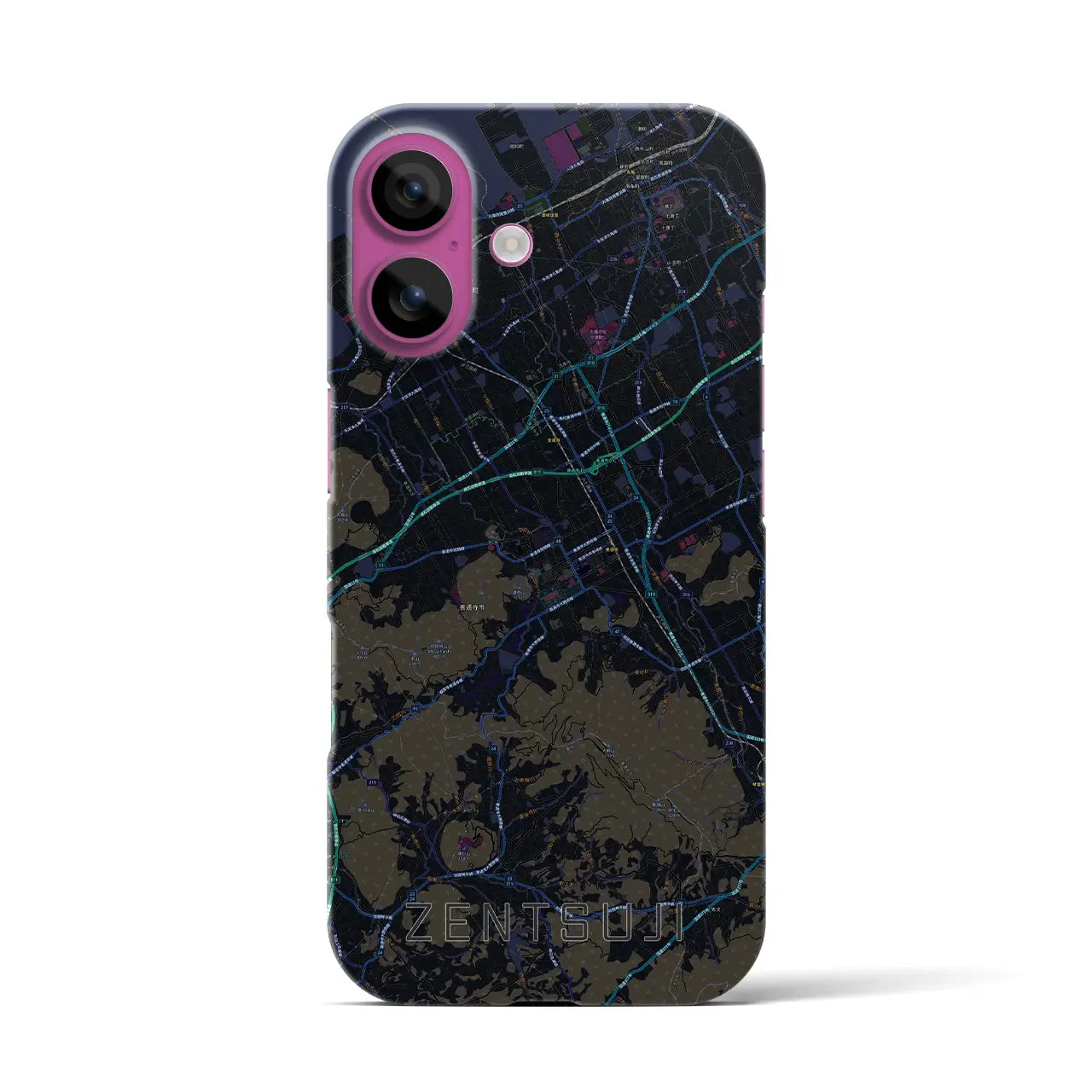【善通寺(香川県)】地図柄iPhoneケース(バックカバータイプ)