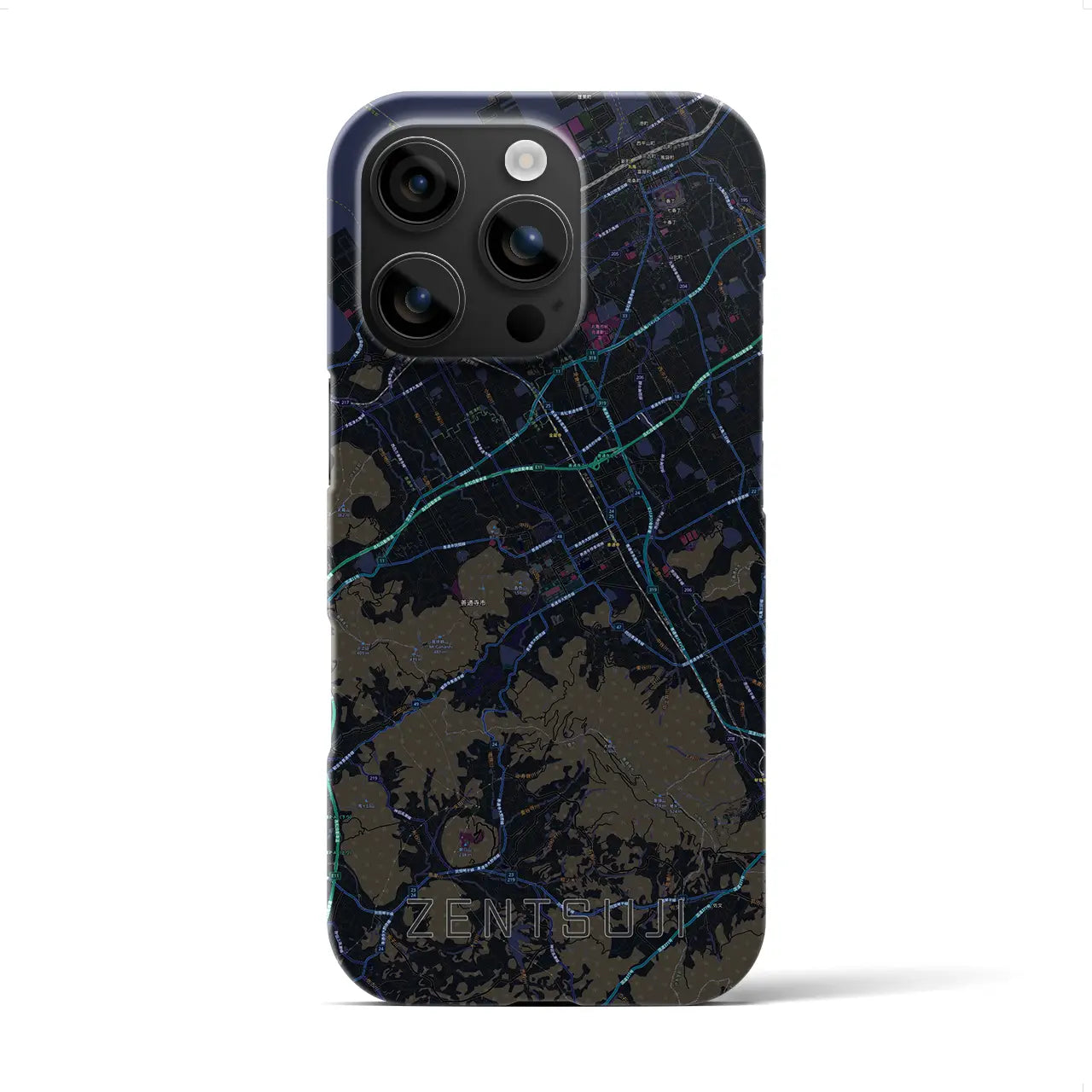 【善通寺(香川県)】地図柄iPhoneケース(バックカバータイプ)