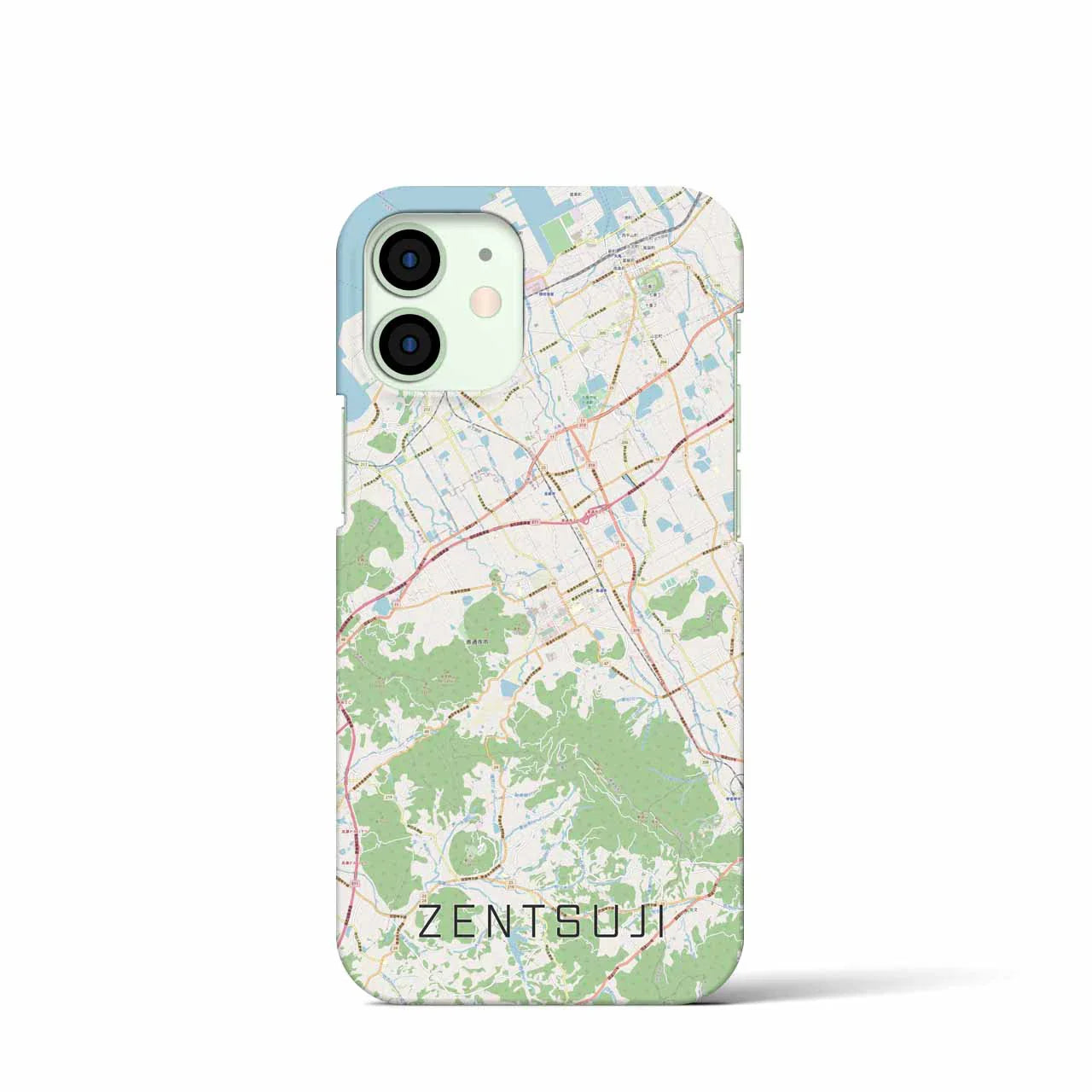 【善通寺(香川県)】地図柄iPhoneケース(バックカバータイプ)