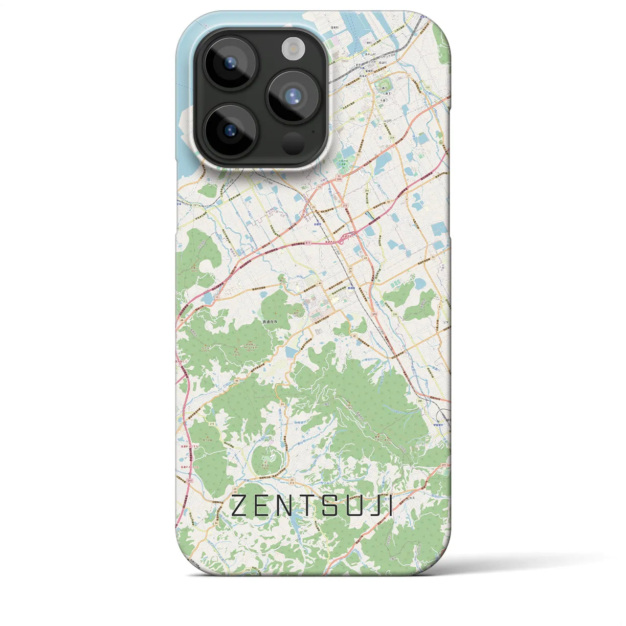 【善通寺(香川県)】地図柄iPhoneケース(バックカバータイプ)