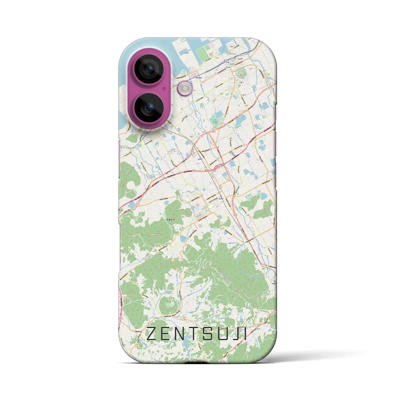 【善通寺(香川県)】地図柄iPhoneケース(バックカバータイプ)