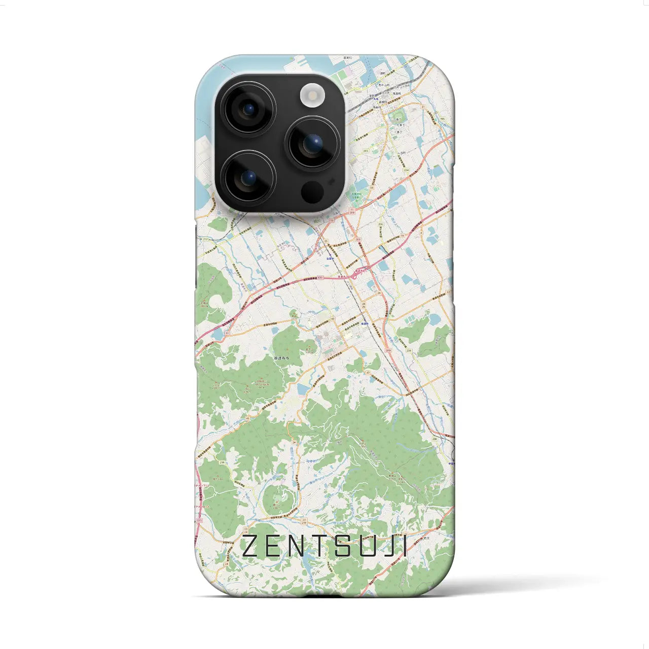 【善通寺(香川県)】地図柄iPhoneケース(バックカバータイプ)