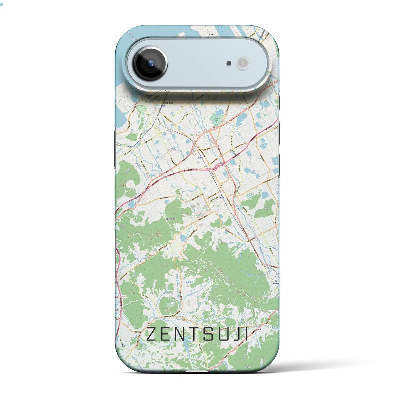 【善通寺(香川県)】地図柄iPhoneケース(バックカバータイプ)