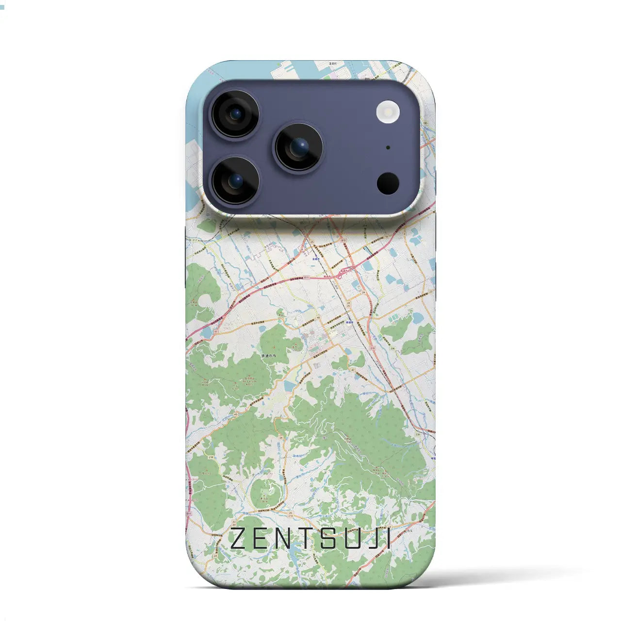 【善通寺(香川県)】地図柄iPhoneケース(バックカバータイプ)