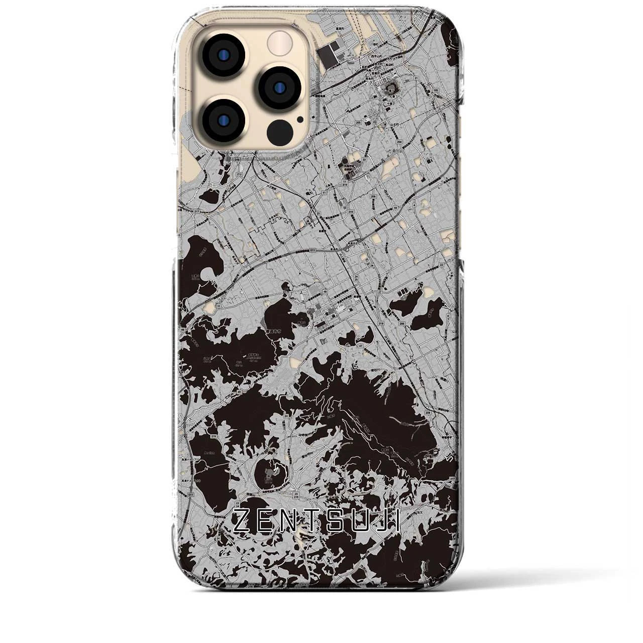 【善通寺(香川県)】地図柄iPhoneケース(クリアタイプ)