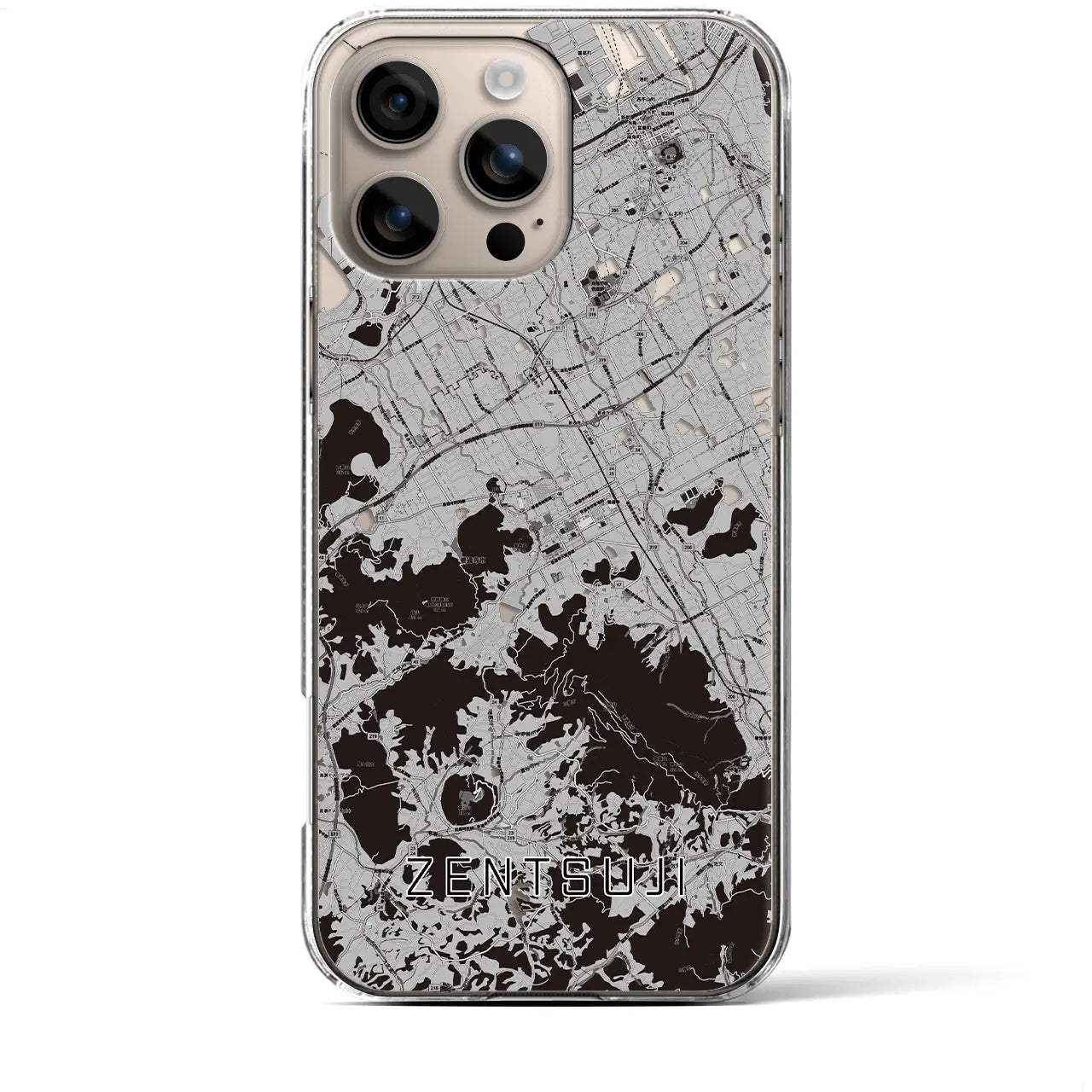 【善通寺(香川県)】地図柄iPhoneケース(クリアタイプ)