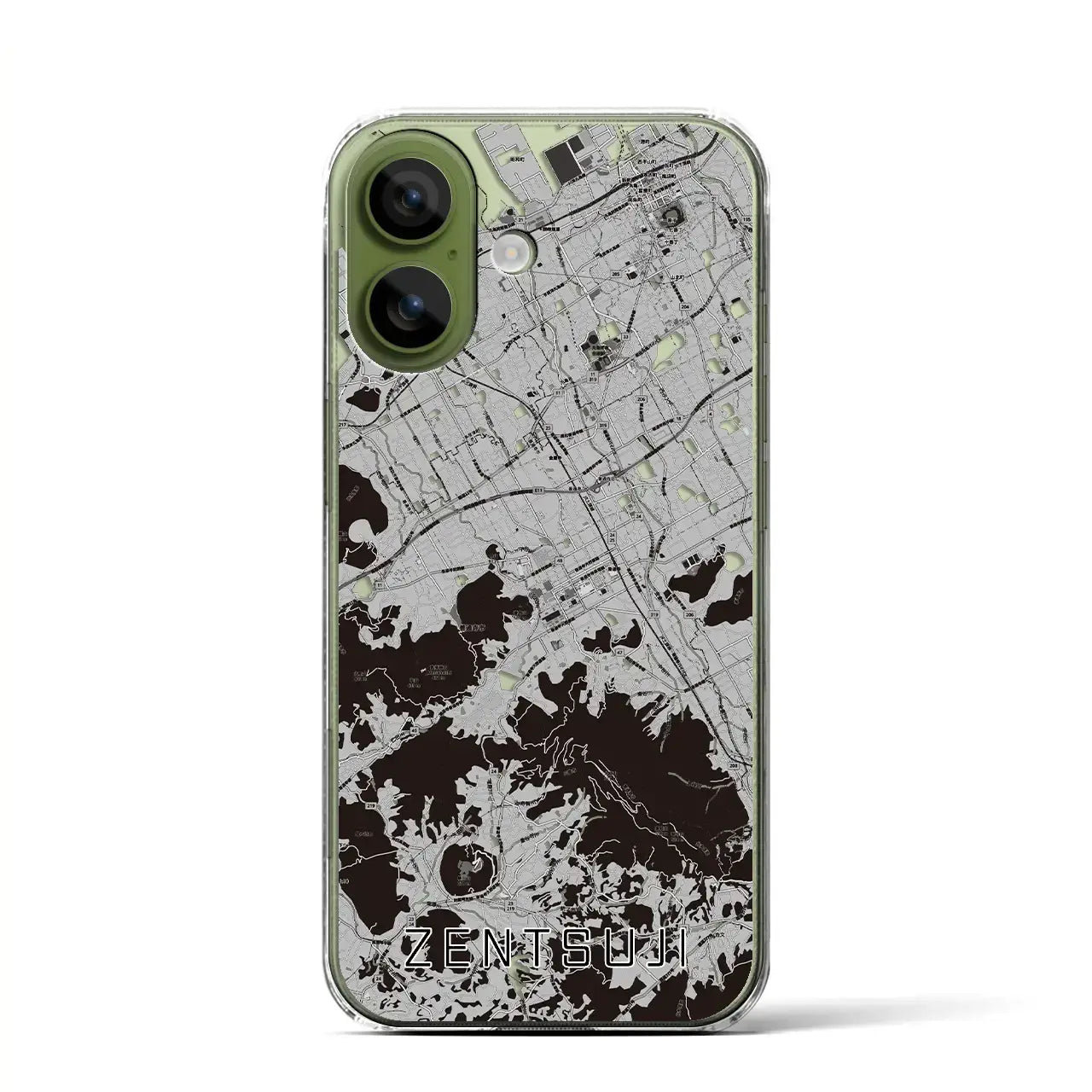 【善通寺(香川県)】地図柄iPhoneケース(クリアタイプ)