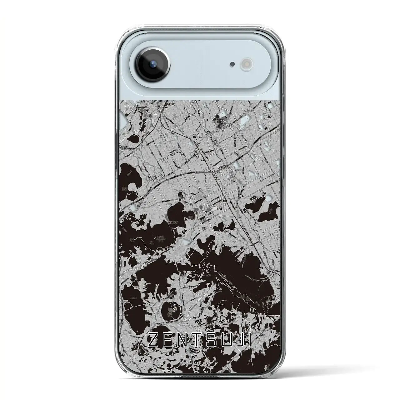 【善通寺(香川県)】地図柄iPhoneケース(クリアタイプ)