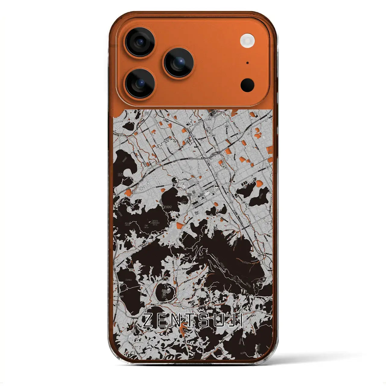 【善通寺(香川県)】地図柄iPhoneケース(クリアタイプ)モノトーン・iPhone 17 Pro Max 用