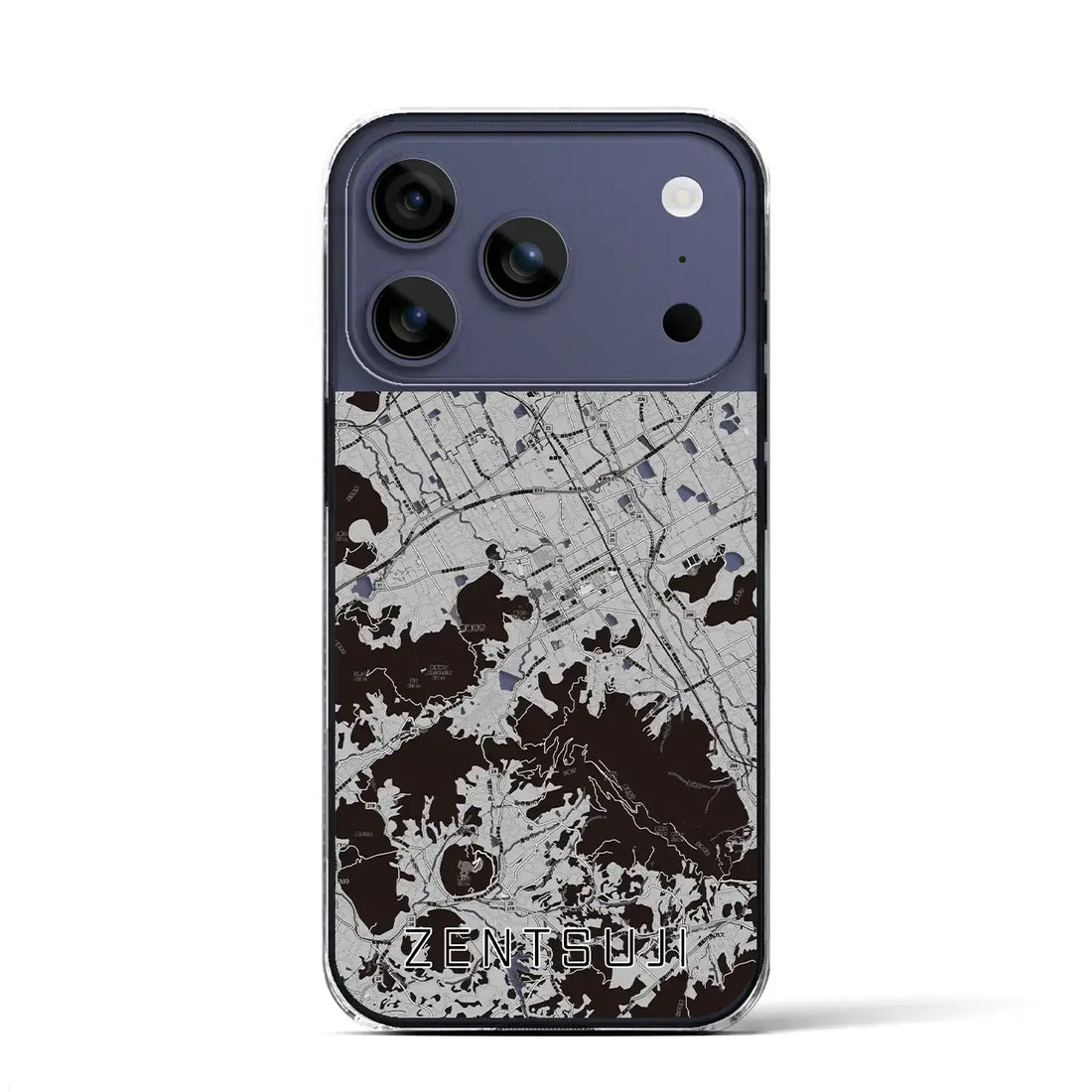 【善通寺(香川県)】地図柄iPhoneケース(クリアタイプ)