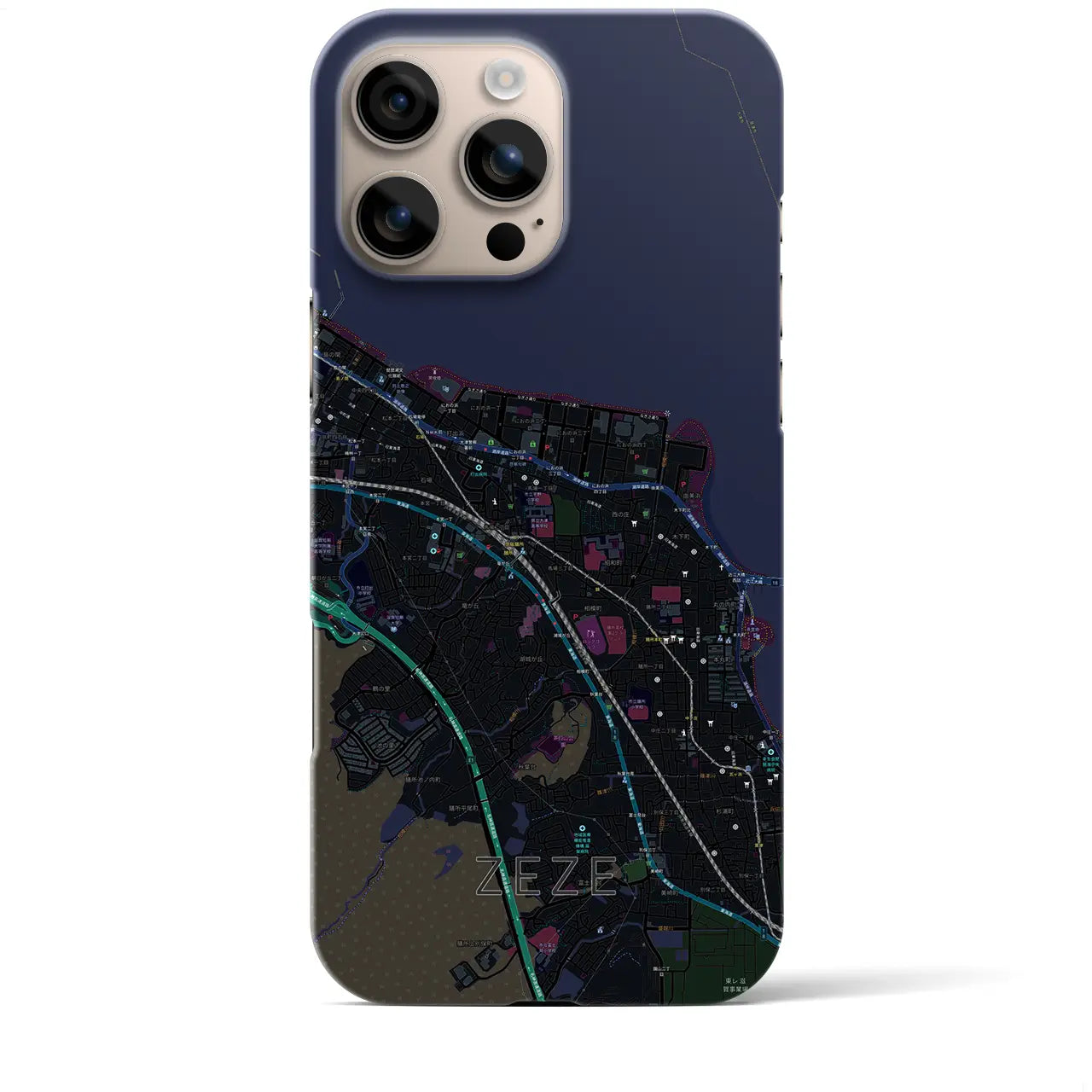 【膳所(滋賀県)】地図柄iPhoneケース(バックカバータイプ)