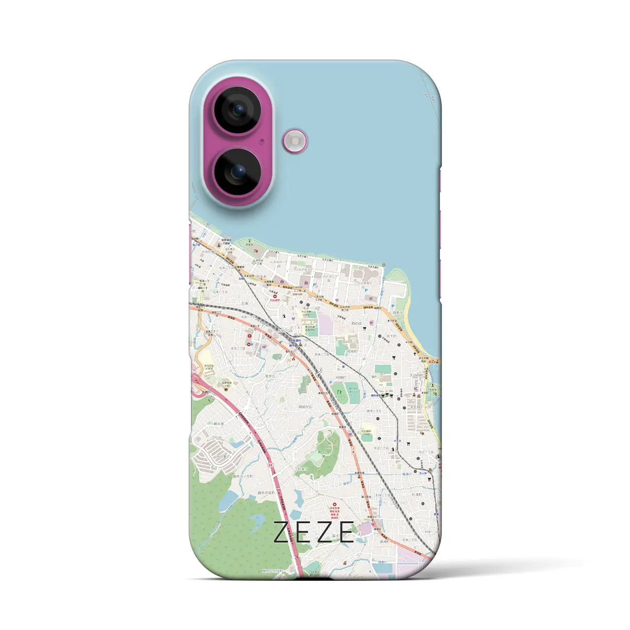 【膳所(滋賀県)】地図柄iPhoneケース(バックカバータイプ)