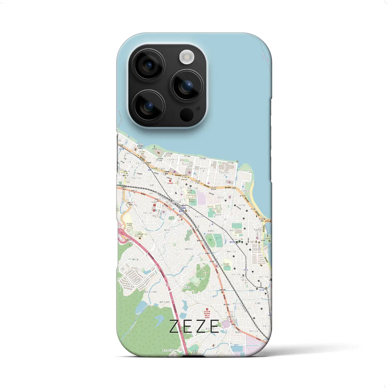 【膳所(滋賀県)】地図柄iPhoneケース(バックカバータイプ)