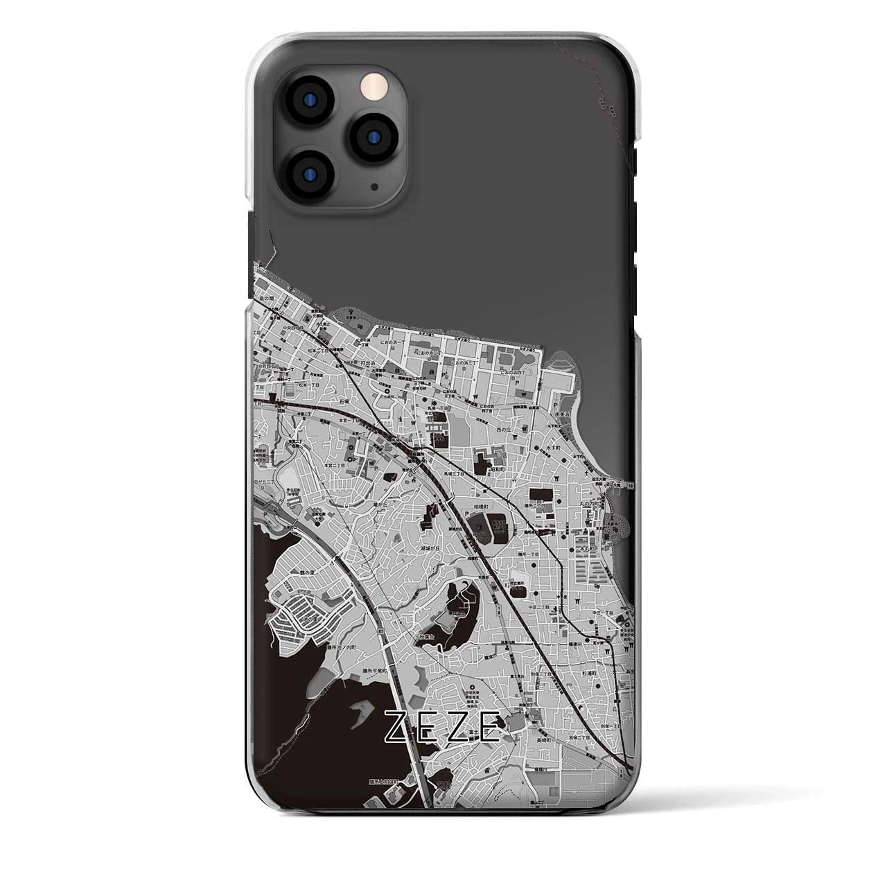 【膳所(滋賀県)】地図柄iPhoneケース(クリアタイプ)
