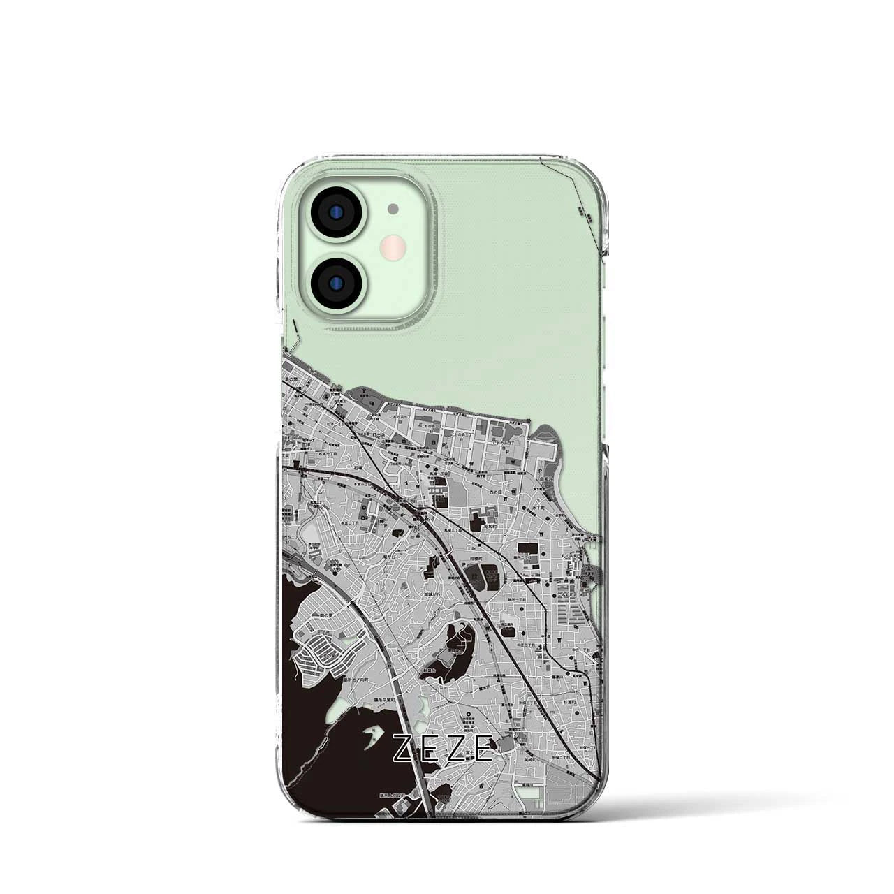 【膳所(滋賀県)】地図柄iPhoneケース(クリアタイプ)