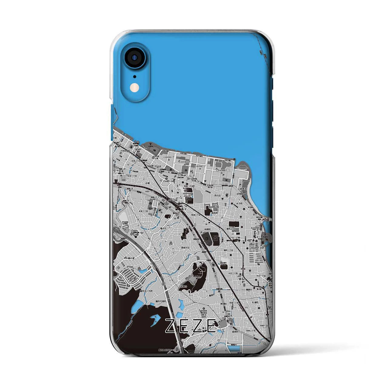 【膳所(滋賀県)】地図柄iPhoneケース(クリアタイプ)