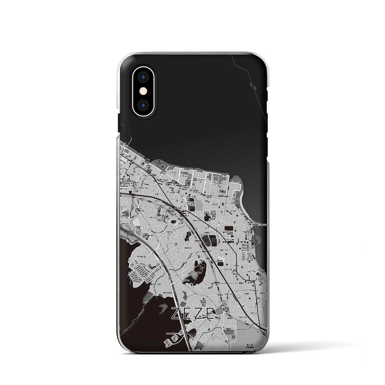 【膳所(滋賀県)】地図柄iPhoneケース(クリアタイプ)