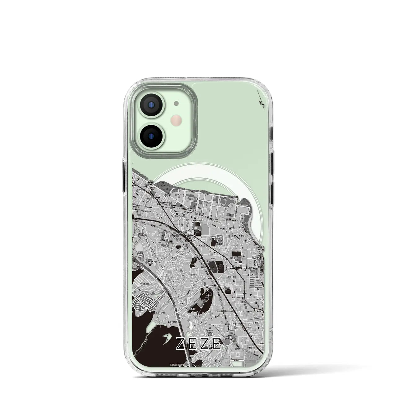 【膳所(滋賀県)】地図柄iPhoneケース(MagSafeタイプ)