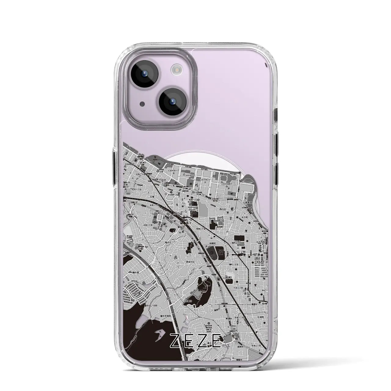 【膳所(滋賀県)】地図柄iPhoneケース(MagSafeタイプ)