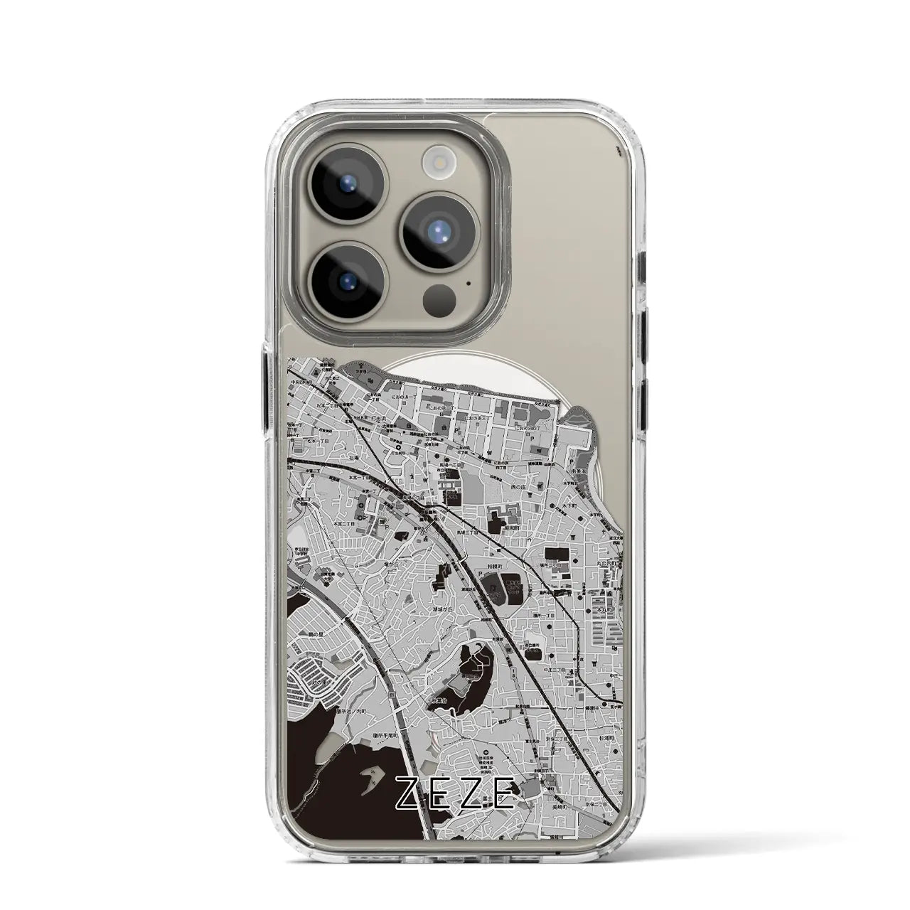 【膳所(滋賀県)】地図柄iPhoneケース(MagSafeタイプ)