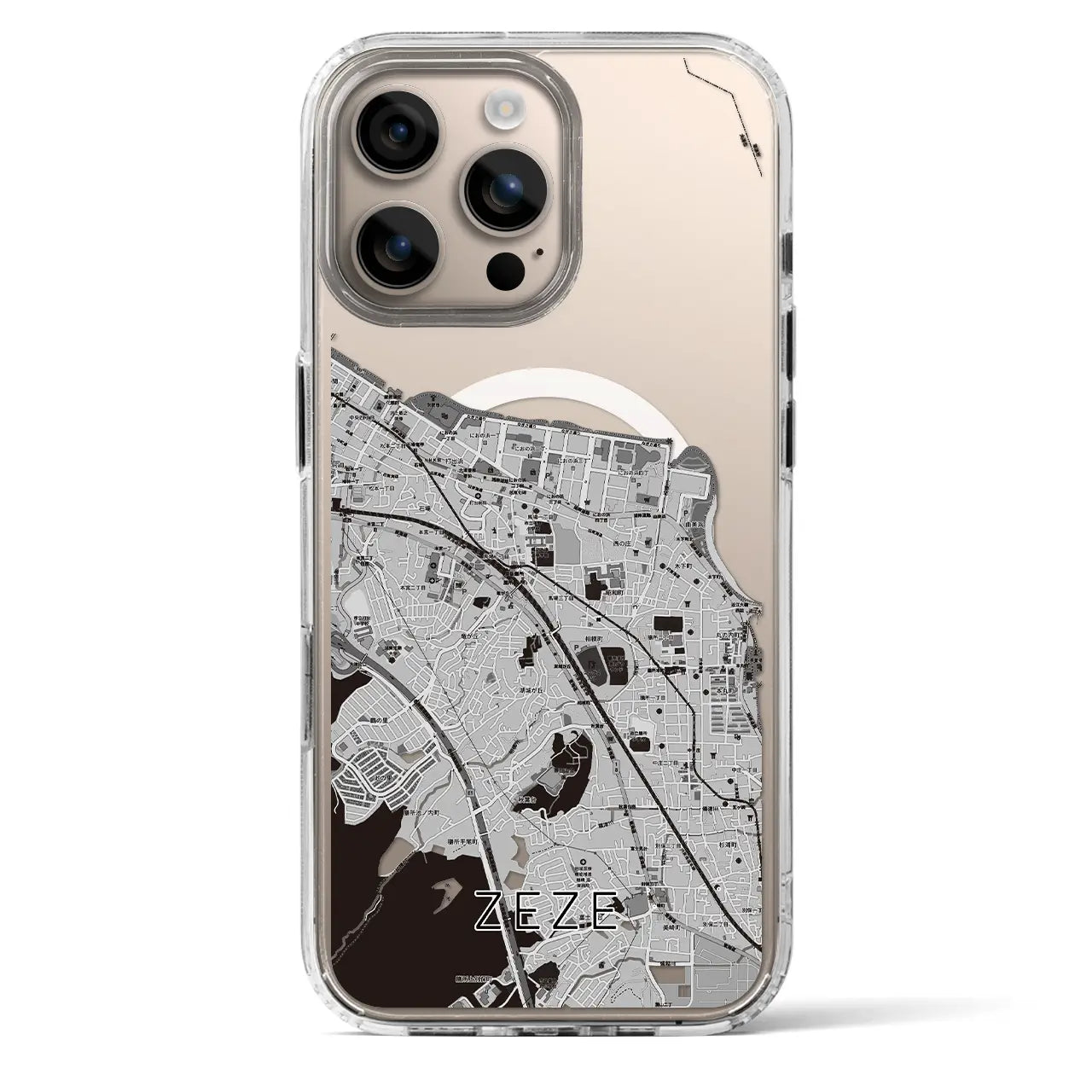 【膳所(滋賀県)】地図柄iPhoneケース(MagSafeタイプ)