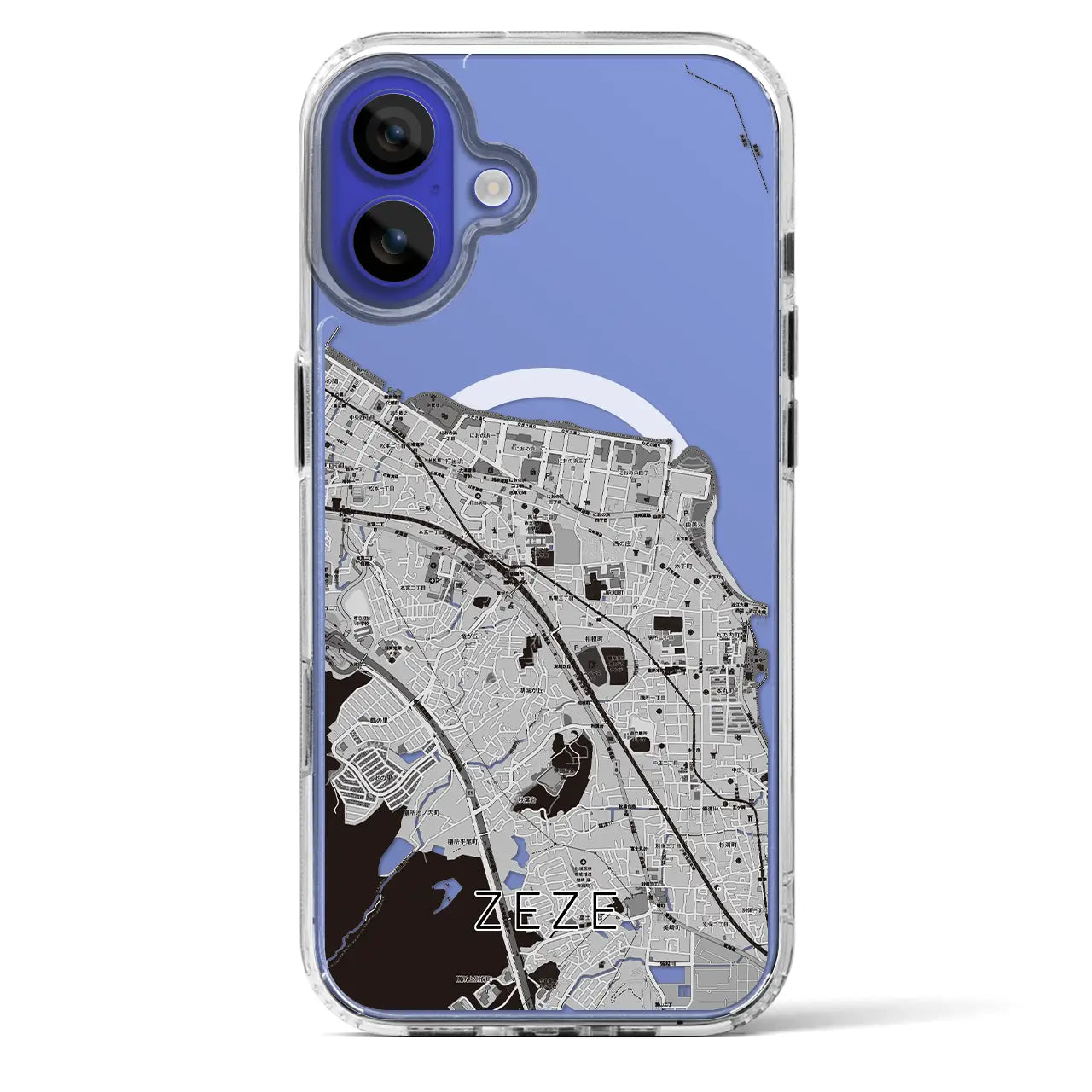 【膳所(滋賀県)】地図柄iPhoneケース(MagSafeタイプ)