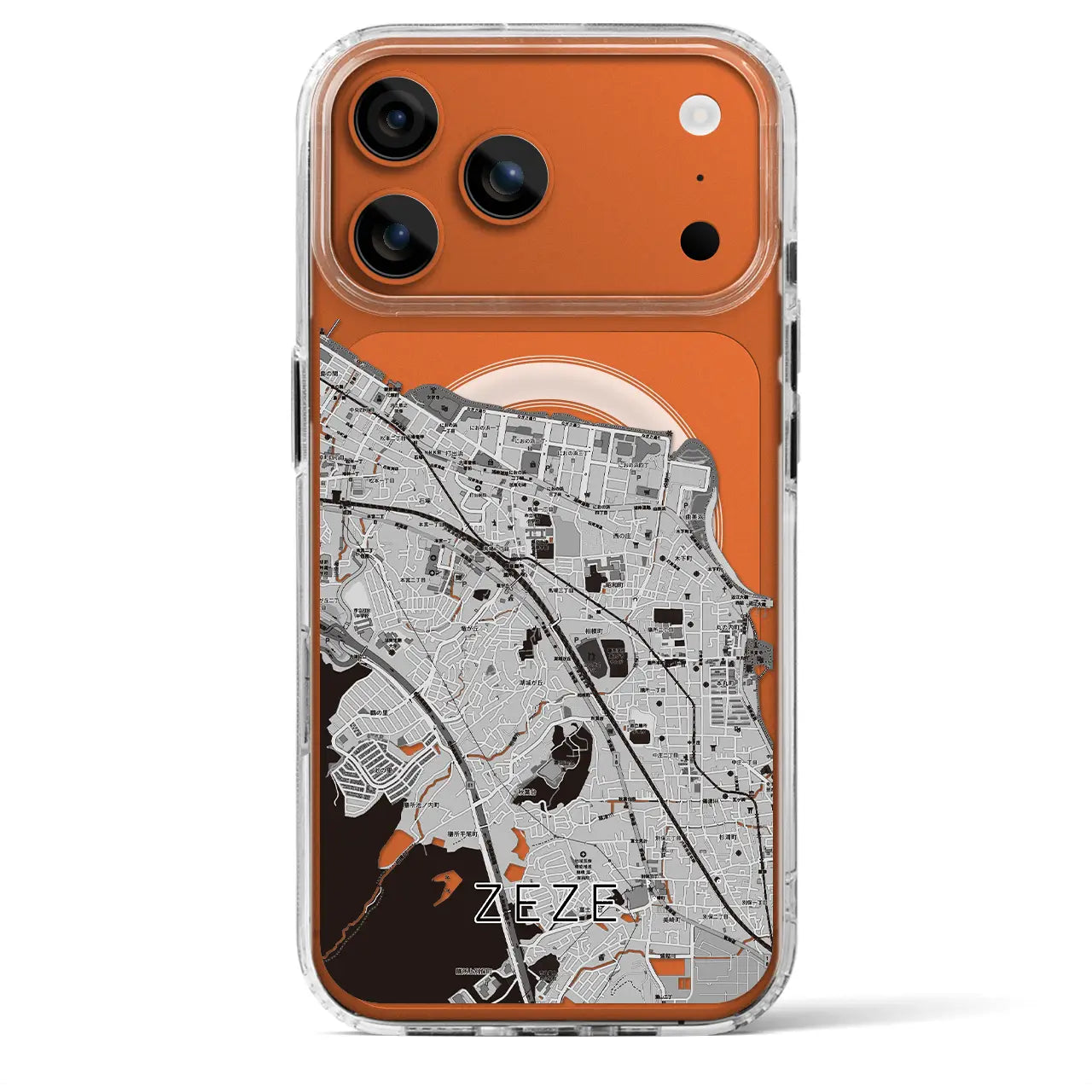 【膳所(滋賀県)】地図柄iPhoneケース(MagSafeタイプ)