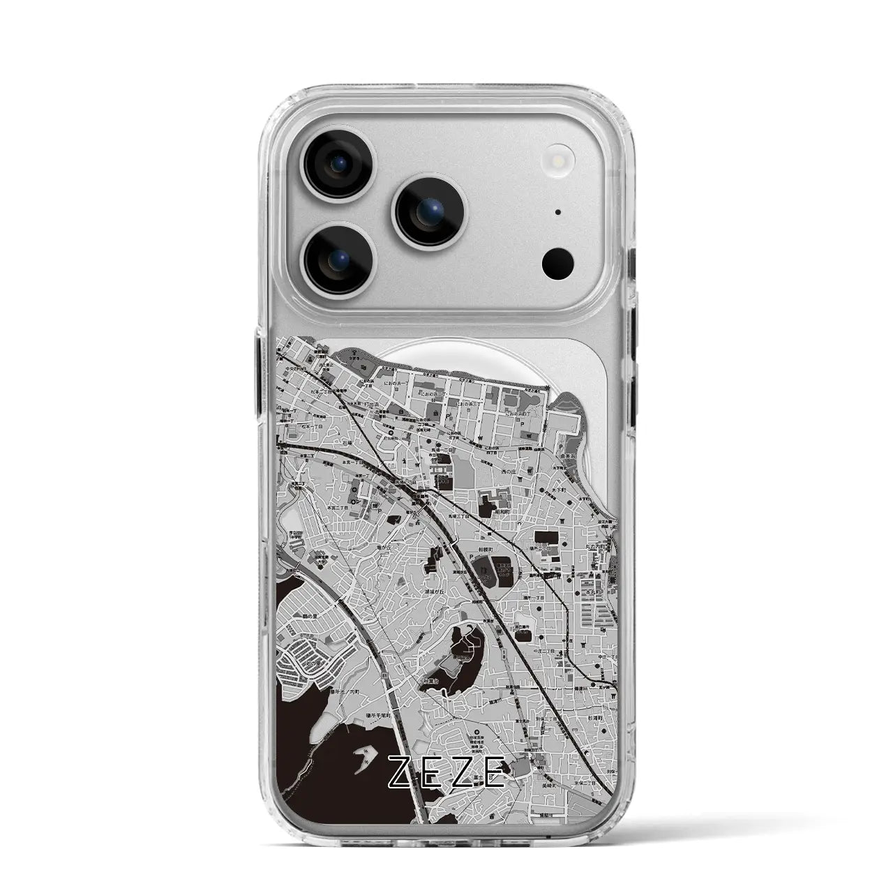 【膳所(滋賀県)】地図柄iPhoneケース(MagSafeタイプ)