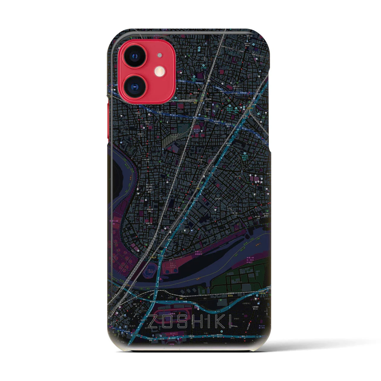【雑色(東京都)】地図柄iPhoneケース(バックカバータイプ)