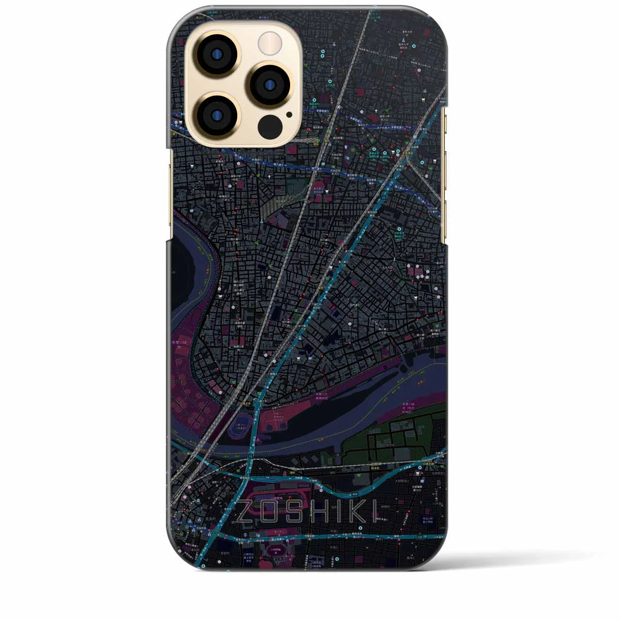 【雑色(東京都)】地図柄iPhoneケース(バックカバータイプ)