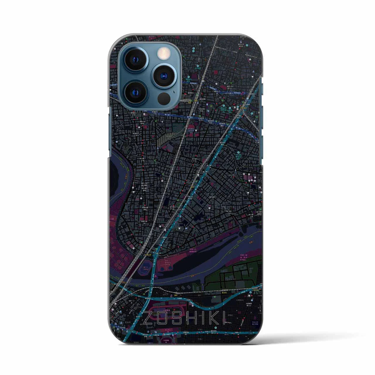 【雑色(東京都)】地図柄iPhoneケース(バックカバータイプ)