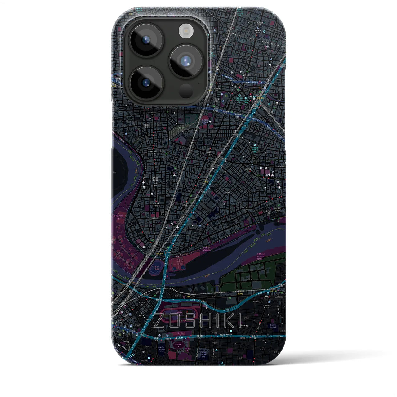 【雑色(東京都)】地図柄iPhoneケース(バックカバータイプ)