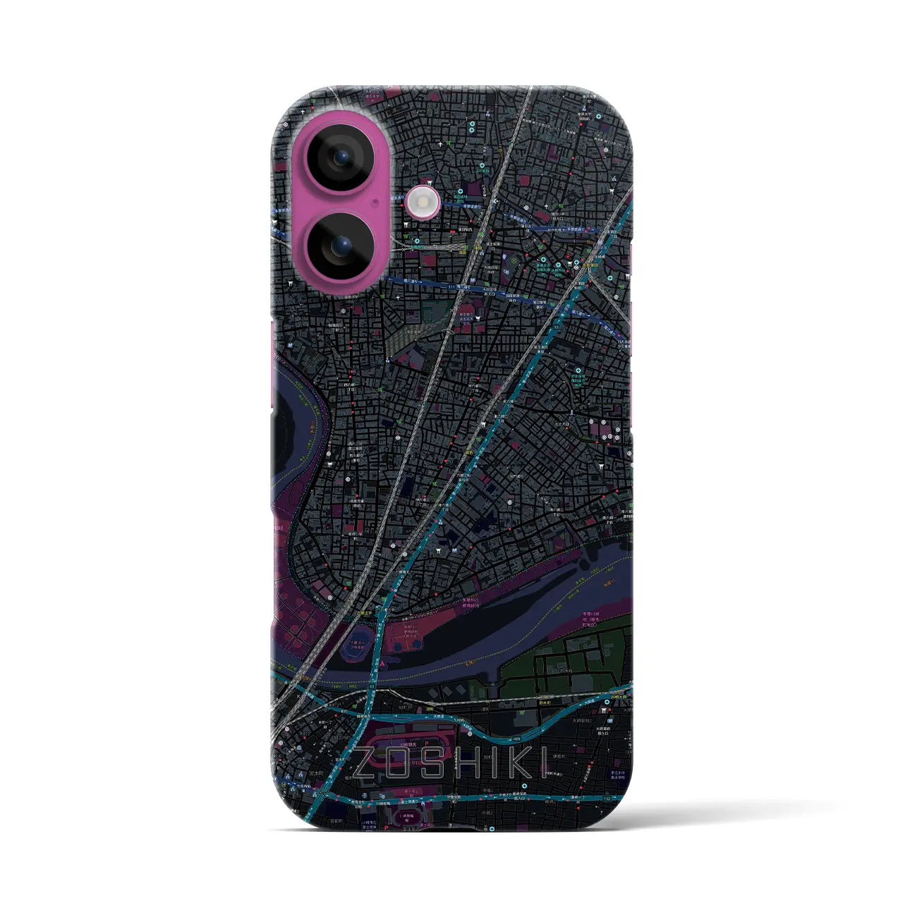 【雑色(東京都)】地図柄iPhoneケース(バックカバータイプ)