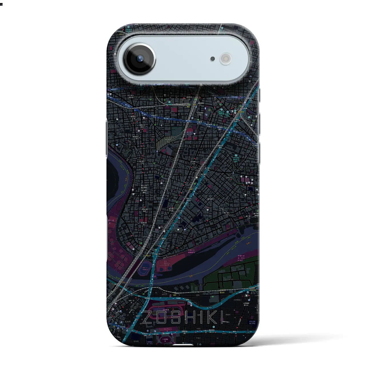 【雑色(東京都)】地図柄iPhoneケース(バックカバータイプ)