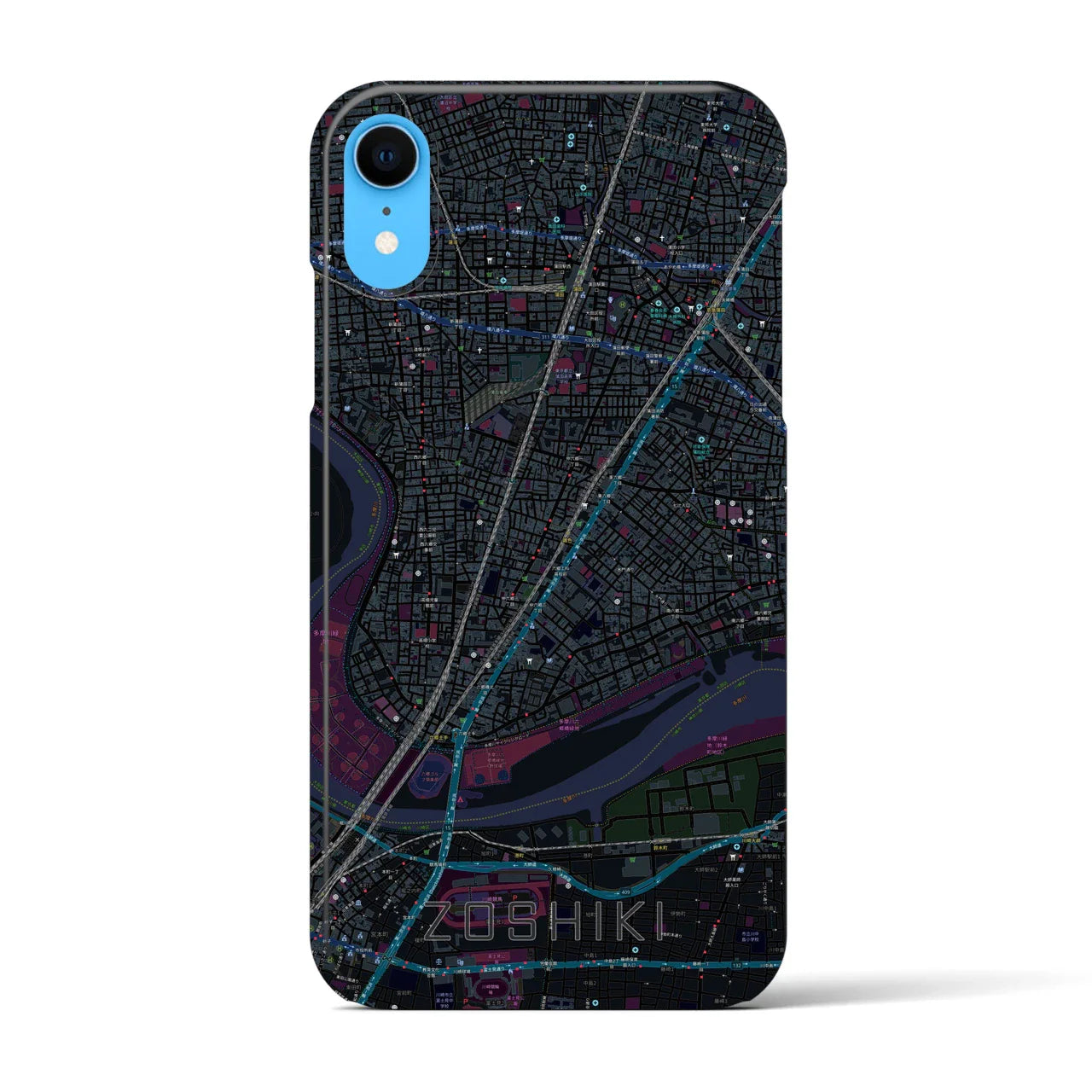 【雑色(東京都)】地図柄iPhoneケース(バックカバータイプ)