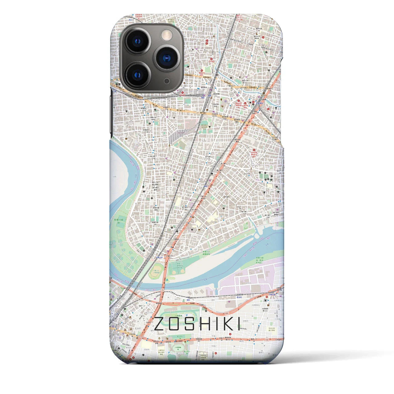 【雑色(東京都)】地図柄iPhoneケース(バックカバータイプ)