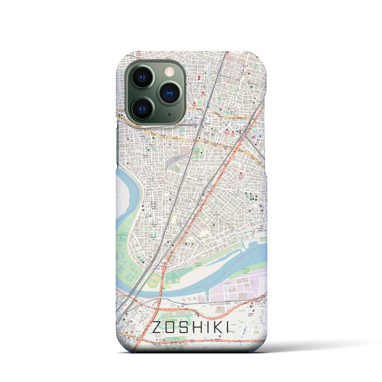 【雑色(東京都)】地図柄iPhoneケース(バックカバータイプ)