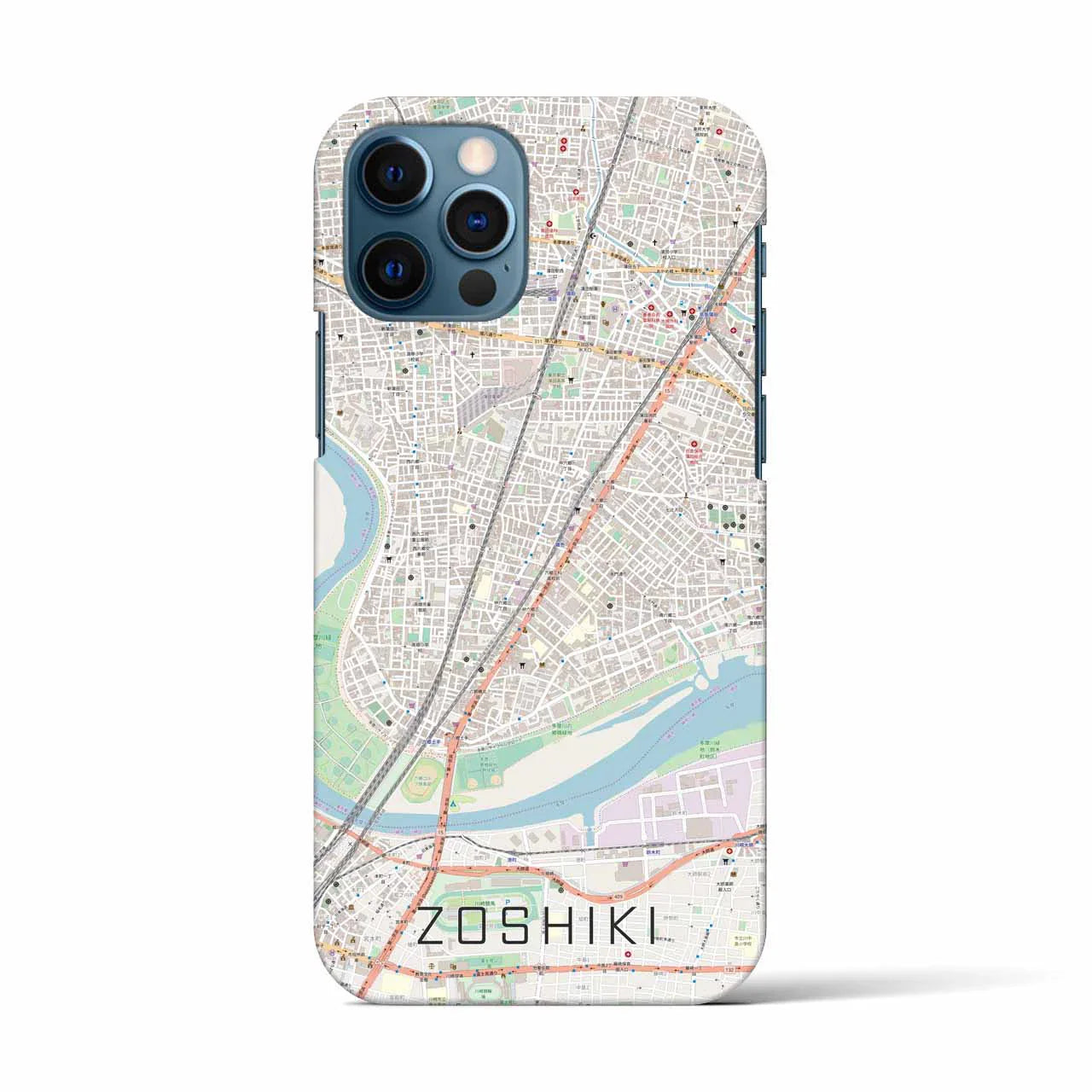 【雑色(東京都)】地図柄iPhoneケース(バックカバータイプ)