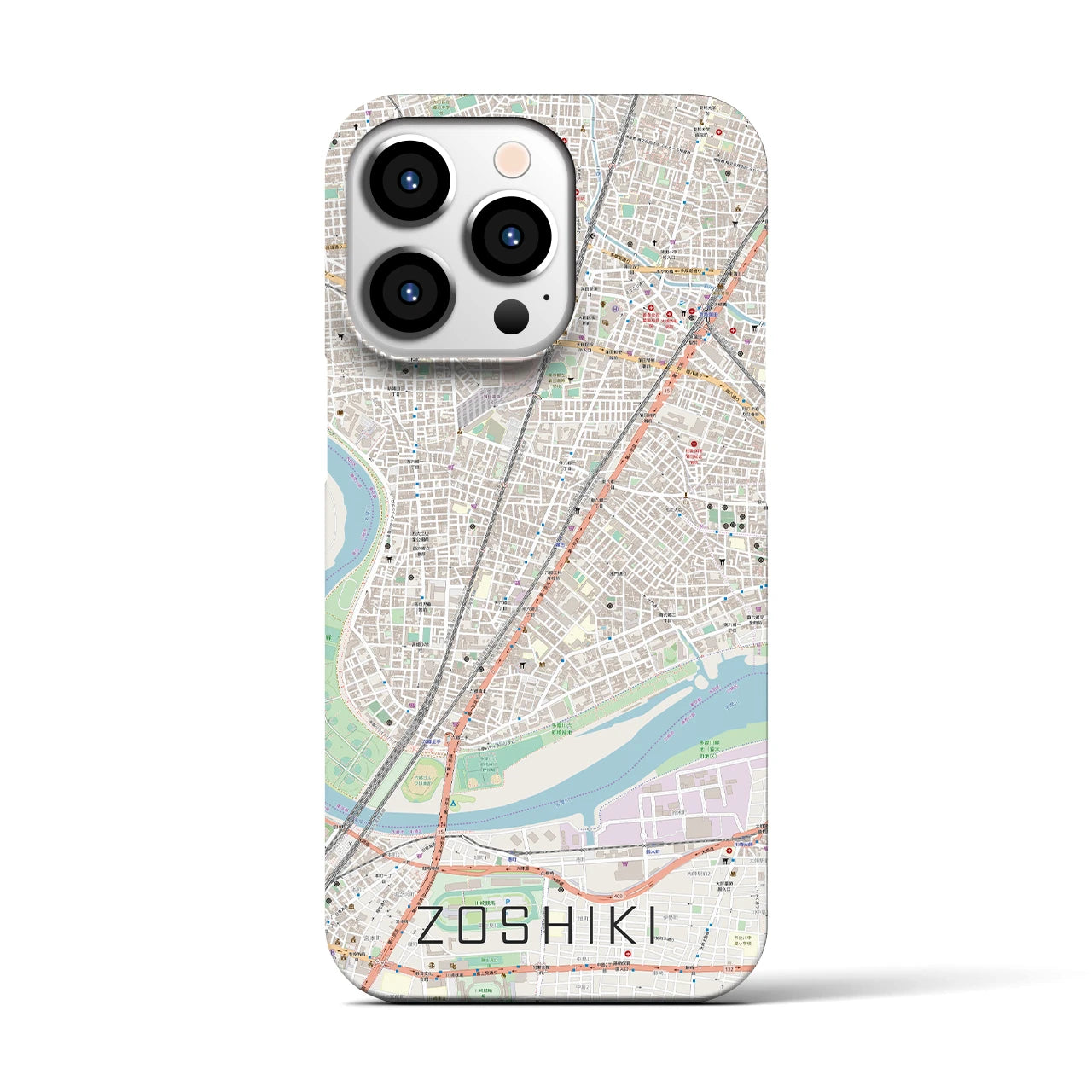 【雑色(東京都)】地図柄iPhoneケース(バックカバータイプ)
