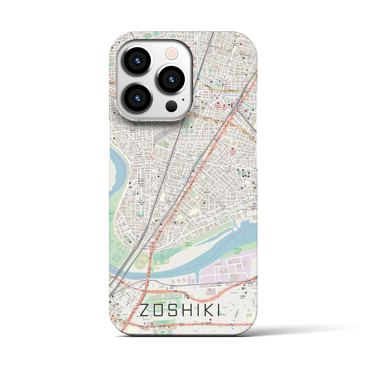 【雑色(東京都)】地図柄iPhoneケース(バックカバータイプ)