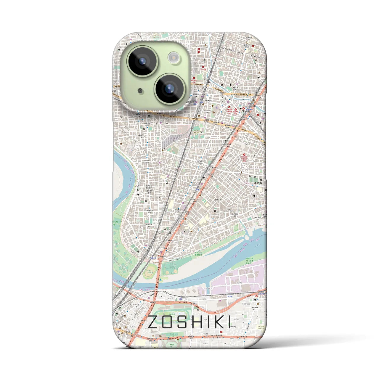 【雑色(東京都)】地図柄iPhoneケース(バックカバータイプ)
