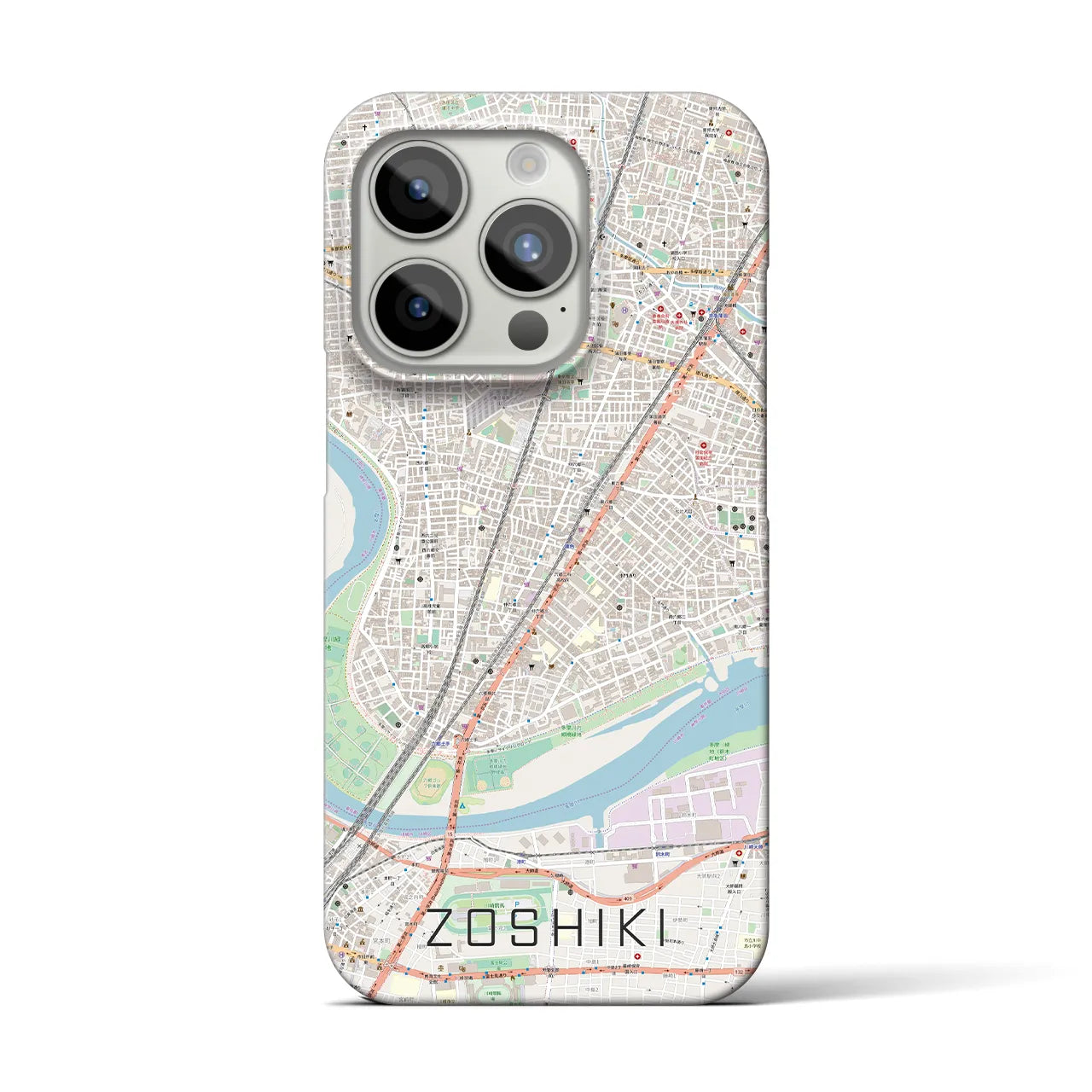 【雑色(東京都)】地図柄iPhoneケース(バックカバータイプ)