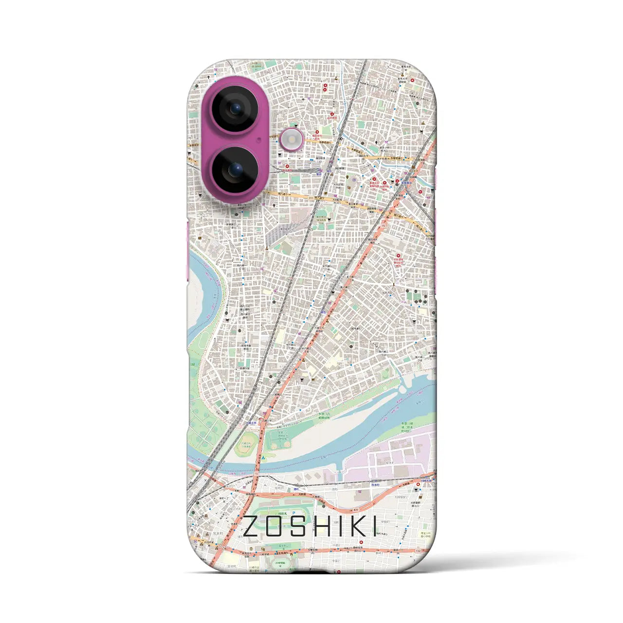 【雑色(東京都)】地図柄iPhoneケース(バックカバータイプ)
