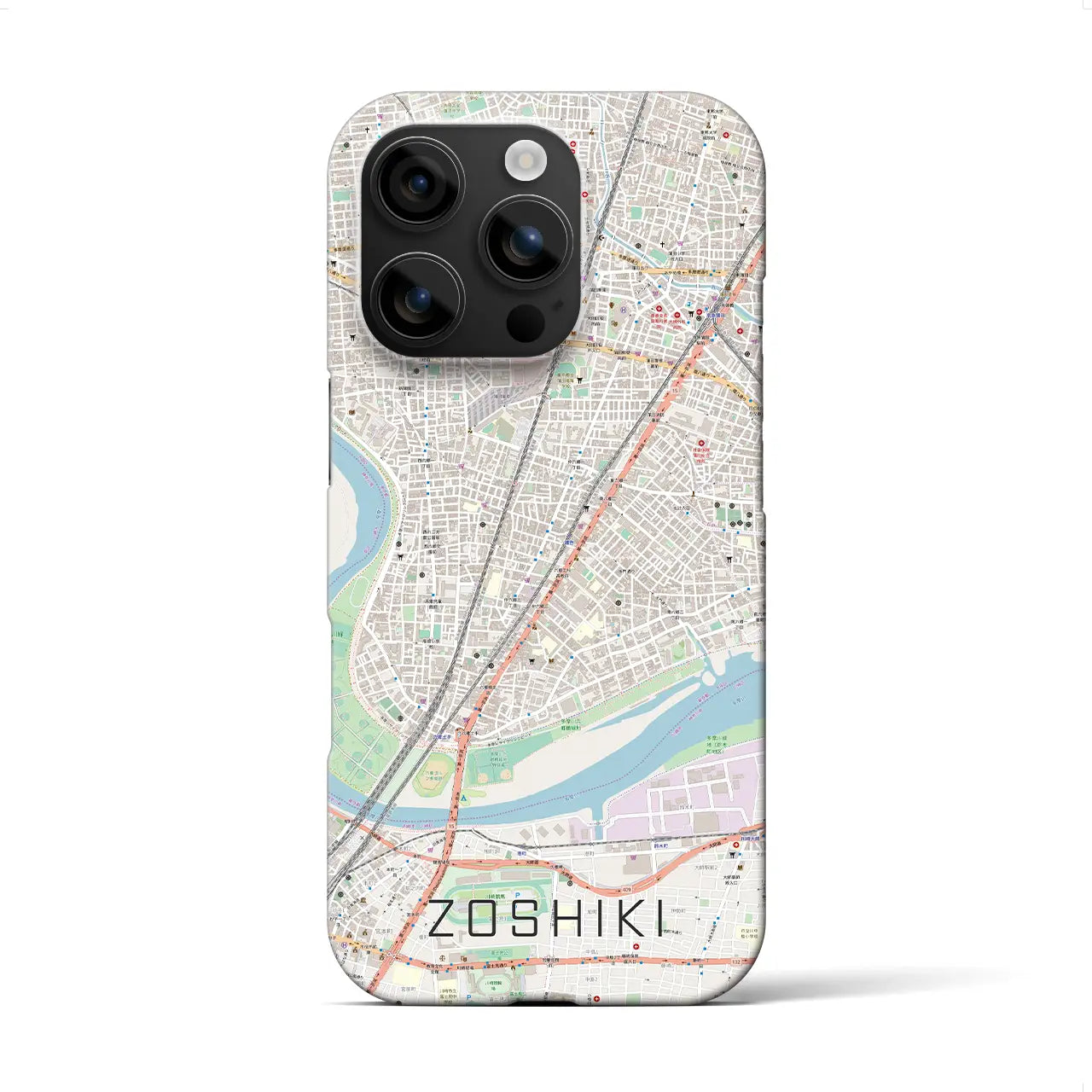 【雑色(東京都)】地図柄iPhoneケース(バックカバータイプ)