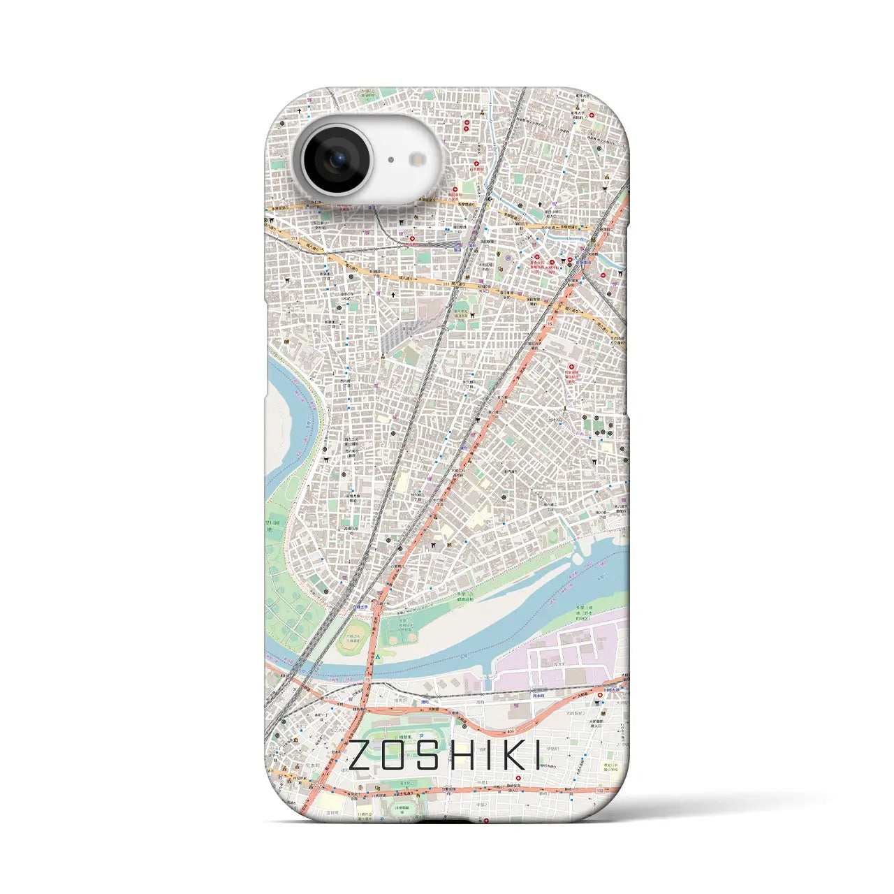 【雑色(東京都)】地図柄iPhoneケース(バックカバータイプ)
