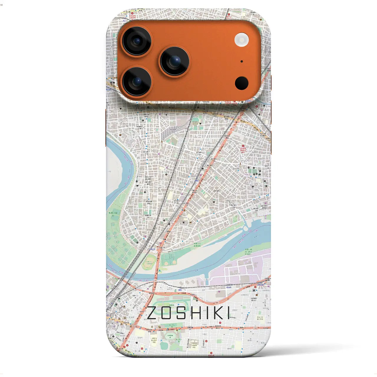 【雑色(東京都)】地図柄iPhoneケース(バックカバータイプ)