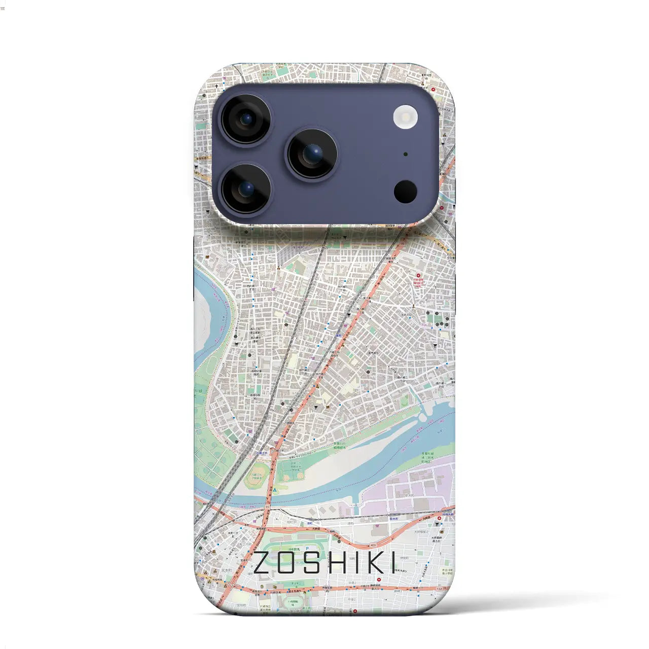【雑色(東京都)】地図柄iPhoneケース(バックカバータイプ)ナチュラル・iPhone 17 Pro Max 用