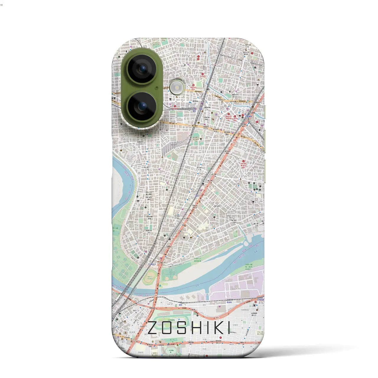 【雑色(東京都)】地図柄iPhoneケース(バックカバータイプ)