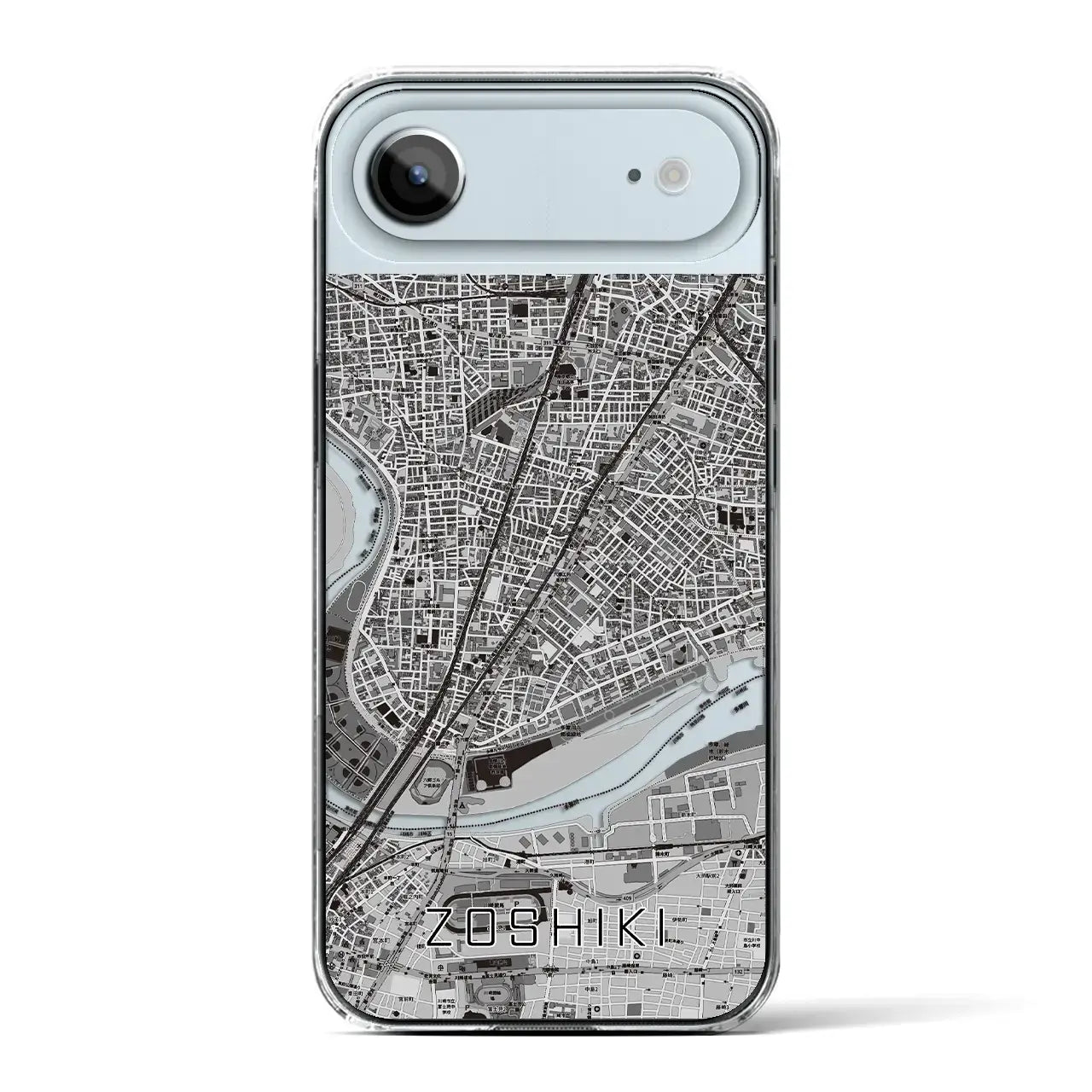 【雑色(東京都)】地図柄iPhoneケース(クリアタイプ)