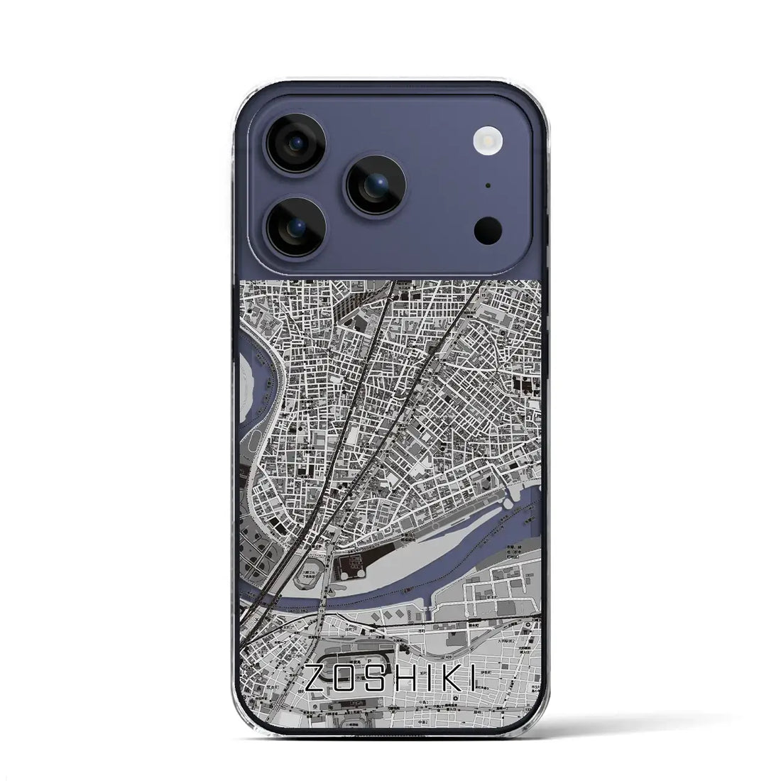 【雑色(東京都)】地図柄iPhoneケース(クリアタイプ)